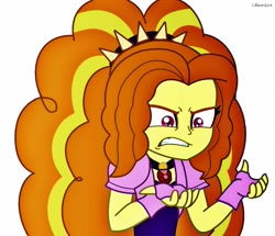 Size: 1445x1242 | Tagged: safe, artist:cbear624, character:adagio dazzle, my little pony:equestria girls, amulet, clothing, female, fingerless gloves, gloves, necklace, oh come on, signature, solo, spikes