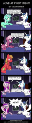 Size: 850x3180 | Tagged: safe, artist:drawponies, character:big mcintosh, character:cheerilee, character:lyra heartstrings, character:princess cadance, character:shining armor, species:earth pony, species:pony, ship:shiningcadance, blind date, comic, dating, female, gay, imminent shiningcadance, imminent shiningmac, infidelity, male, shiningmac, shipping, speed dating, stallion, straight