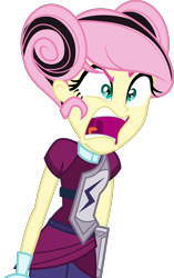 Size: 2446x3900 | Tagged: safe, artist:xebck, character:fluttershy, equestria girls:friendship games, g4, my little pony: equestria girls, my little pony:equestria girls, alternate hairstyle, alternate universe, angry, archery, clothing, female, flutterrage, gloves, open mouth, rage, simple background, solo, transparent background, vector