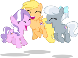 Size: 4174x3132 | Tagged: safe, alternate version, artist:xebck, character:apple bloom, character:diamond tiara, character:mango dash, character:scootaloo, character:silver spoon, character:sweetie belle, episode:crusaders of the lost mark, g4, my little pony: friendship is magic, absurd resolution, alternate cutie mark, alternate hairstyle, alternate universe, cutie mark, cutie mark crusaders, eyes closed, happy, mango dash, open mouth, simple background, the cmc's cutie marks, transparent background, vector