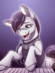 Size: 900x1200 | Tagged: safe, artist:inuhoshi-to-darkpen, character:coloratura, episode:the mane attraction, g4, my little pony: friendship is magic, crying, ear fluff, female, piano, rara, solo, tears of joy, unshorn fetlocks