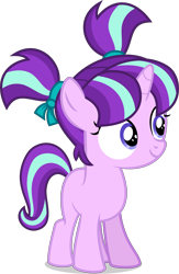 Size: 3268x5000 | Tagged: safe, artist:xebck, character:starlight glimmer, species:pony, species:unicorn, episode:the cutie re-mark, .svg available, absurd resolution, cute, female, filly, filly starlight glimmer, glimmerbetes, hnnng, pigtails, simple background, smiling, solo, that was fast, transparent background, vector, when she smiles, younger