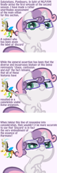Size: 1100x3300 | Tagged: safe, artist:tess, edit, character:discord, character:sweetie belle, species:draconequus, species:pony, species:unicorn, artifact, brony, comic, fandom, fangs, female, filly, floppy ears, formal, frown, glasses, hipster, looking at you, looking back, nerd, open mouth, pointing, ponibooru, season 2, simple background, sitting, smarty belle, smiling, smug, text, thinking, underhoof, white background