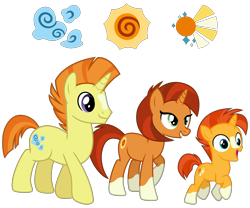 Size: 5000x4167 | Tagged: safe, artist:cheezedoodle96, character:stellar flare, character:sunburst, character:sunspot, species:pony, species:unicorn, episode:the cutie re-mark, absurd resolution, blaze (coat marking), coat markings, colt, colt sunburst, cutie mark, family, female, male, mare, simple background, socks (coat marking), stallion, transparent background, vector, younger
