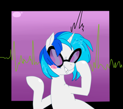 Size: 1146x1024 | Tagged: safe, artist:glacierclear edits, artist:krazykari, edit, character:dj pon-3, character:vinyl scratch, color edit, colored, female, solo
