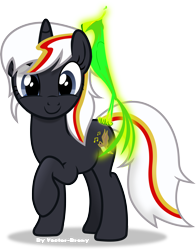 Size: 3518x4483 | Tagged: safe, artist:vector-brony, oc, oc only, oc:pyrelight, oc:velvet remedy, species:balefire phoenix, species:phoenix, species:pony, species:unicorn, fallout equestria, cute, fanfic, fanfic art, female, hooves, horn, looking at you, mare, simple background, smiling, solo, transparent background, vector