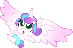 Size: 4500x2940 | Tagged: safe, artist:xebck, edit, character:princess flurry heart, species:alicorn, species:changeling, species:pony, spoiler:s06, absurd resolution, baby, baby pony, big horn, big wings, cute, diaper, female, filly, foal, open mouth, simple background, smiling, solo, spread wings, transparent background, vector, wings