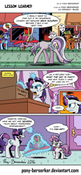 Size: 1000x2150 | Tagged: safe, artist:pony-berserker, character:minuette, character:rarity, character:sweetie belle, oc, oc:longhaul, oc:silver sickle, oc:southern comfort, oc:stirling silver, species:pony, g4, bowling ball, comic, dialogue, female, filly, glowing horn, horn, levitation, magic, magic aura, mare, open mouth, profile, raised hoof, signature, speech bubble, telekinesis, text, young
