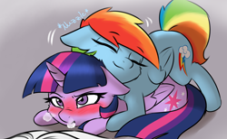 Size: 2452x1508 | Tagged: safe, artist:captainpudgemuffin, edit, character:rainbow dash, character:twilight sparkle, character:twilight sparkle (alicorn), species:alicorn, species:pegasus, species:pony, ship:twidash, :t, behaving like a cat, blushing, book, captainpudgemuffin is trying to murder us, context is for the weak, cropped, cute, dashabetes, eyes closed, female, floppy ears, fluffy, frown, glare, lesbian, non-consensual cuddling, nose wrinkle, nuzzling, prone, rubbing, shipping, smiling, twiabetes, unamused, weapons-grade cute