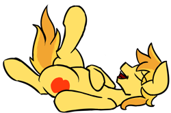 Size: 1841x1216 | Tagged: safe, artist:coatieyay, character:braeburn, eyes closed, male, on back, relaxing, simple background, solo, transparent background
