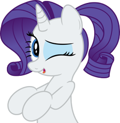 Size: 7000x7202 | Tagged: safe, artist:an-tonio, artist:luckreza8, edit, character:rarity, absurd resolution, color edit, colored, female, simple background, solo, transparent background, wink
