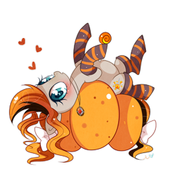 Size: 1200x1200 | Tagged: safe, artist:ipun, oc, oc only, oc:pumpkin patch, clothing, heart eyes, simple background, socks, solo, striped socks, transparent background, wingding eyes
