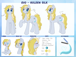Size: 3350x2500 | Tagged: safe, artist:evomanaphy, oc, oc only, oc:evo, species:earth pony, species:pony, blushing, butt freckles, cute, foal, freckles, reference sheet, rule 63, smiling, text