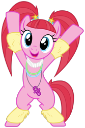 Size: 1600x2400 | Tagged: safe, artist:cheezedoodle96, character:pacific glow, species:pony, episode:the saddle row review, g4, my little pony: friendship is magic, .svg available, bipedal, cute, dancing, female, glowbetes, leg warmers, mare, necklace, pacifier, simple background, solo, svg, transparent background, vector