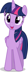 Size: 6000x15006 | Tagged: safe, artist:luckreza8, character:twilight sparkle, character:twilight sparkle (alicorn), species:alicorn, species:pony, episode:a hearth's warming tail, g4, my little pony: friendship is magic, .svg available, absurd resolution, cute, female, front view, full face view, inkscape, mare, open mouth, open smile, simple background, smiling, solo, transparent background, twiabetes, vector