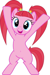 Size: 2070x3141 | Tagged: safe, artist:cheezedoodle96, artist:luckreza8, edit, character:pacific glow, species:earth pony, species:pony, episode:the saddle row review, g4, my little pony: friendship is magic, .svg available, absurd resolution, belly button, bipedal, cute, dancer, dancing, female, glowbetes, inkscape, mare, nude edit, open mouth, rave, simple background, solo, svg, transparent background, vector, vector edit