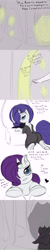 Size: 1500x7500 | Tagged: safe, artist:chapaevv, character:nightmare rarity, character:rarity, character:twilight sparkle, oc, oc:anon, species:human, species:pony, clothing, comic, dress, from behind, horn ring, human male, human male on mare, human on pony action, implied human on pony action, interspecies, looking at you, male, mirror, offscreen character, shipping, straight