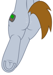 Size: 964x1367 | Tagged: safe, artist:coatieyay, oc, oc only, oc:littlepip, species:pony, species:unicorn, fallout equestria, butt, butt freckles, butt only, dock, fanfic, fanfic art, female, freckles, frog (hoof), hooves, mare, plot, simple background, solo, transparent background, underhoof, vector