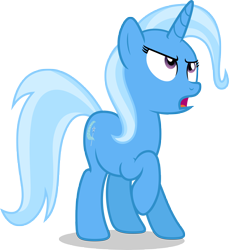 Size: 7000x7630 | Tagged: safe, artist:luckreza8, character:trixie, species:pony, species:unicorn, episode:no second prances, g4, my little pony: friendship is magic, .svg available, absurd resolution, female, inkscape, looking up, mare, open mouth, raised hoof, simple background, solo, transparent background, vector
