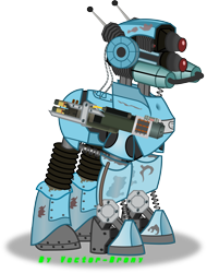 Size: 3015x3973 | Tagged: safe, artist:vector-brony, oc, oc only, species:pony, fallout equestria, ada, ada (fo4), automaton, automatron, fallout, fallout 4, inkscape, ponified, robot, simple background, solo, transparent background, vector