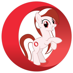 Size: 3500x3500 | Tagged: safe, artist:masem, oc, oc:opera, .ai available, browser ponies, opera (browser), ponified, simple background, transparent background, vector