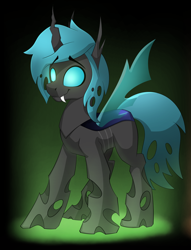 Size: 1166x1525 | Tagged: safe, artist:drawponies, oc, oc only, oc:shifter, species:changeling, cute, glow, male, solo