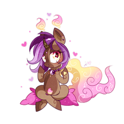 Size: 1200x1200 | Tagged: safe, artist:ipun, oc, oc only, oc:gayatri mantra, species:pony, species:unicorn, female, heart, heart eyes, mare, scented pony, simple background, solo, transparent background, wingding eyes