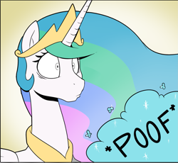 Size: 1307x1201 | Tagged: safe, artist:strangerdanger, edit, character:princess celestia, comic:get a room!, cropped, explicit source, female, solo