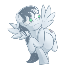 Size: 1239x1216 | Tagged: safe, artist:funble, oc, oc only, oc:silver streak, species:pegasus, species:pony, belly, pregnant, scared, solo