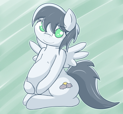Size: 1873x1748 | Tagged: safe, artist:funble, oc, oc only, oc:silver streak, species:pegasus, species:pony, belly, pregnant, solo