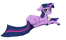 Size: 2167x1335 | Tagged: safe, artist:paskanaakka, derpibooru original, character:twilight sparkle, species:pony, species:unicorn, book, female, floppy ears, frown, grumpy, looking at you, mare, prone, simple background, solo, transparent background