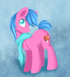 Size: 1024x1127 | Tagged: safe, artist:dusthiel, oc, oc only, oc:heart pallette, species:earth pony, species:pony, clothing, female, mare, scarf, solo