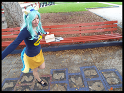 Size: 4608x3456 | Tagged: safe, artist:krazykari, character:lyra heartstrings, species:human, canterlot high, clothing, cosplay, costume, hopscotch (game), irl, irl human, photo, solo