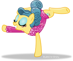 Size: 3689x3064 | Tagged: safe, artist:vector-brony, character:trapeze star, episode:viva las pegasus, g4, my little pony: friendship is magic, clothing, eyes closed, female, leotard, performer, simple background, solo, transparent background, vector