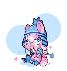 Size: 600x631 | Tagged: safe, artist:ipun, oc, oc only, species:pegasus, species:pony, cap, clothing, female, hat, heart eyes, mare, simple background, socks, solo, striped socks, watermark, white background, wingding eyes