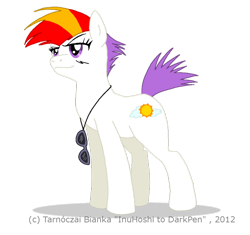 Size: 800x751 | Tagged: safe, artist:inuhoshi-to-darkpen, character:sunny daze (g3), species:earth pony, species:pony, g3, female, g3 to g4, generation leap, mare, solo, sunglasses