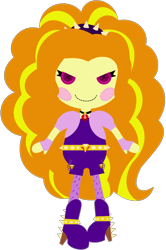 Size: 1024x1541 | Tagged: safe, artist:ra1nb0wk1tty, character:adagio dazzle, my little pony:equestria girls, adoragio, button eyes, cute, doll, evil grin, female, grin, lalaloopsy, simple background, smiling, solo, toy, transparent background