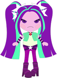 Size: 1024x1404 | Tagged: safe, artist:ra1nb0wk1tty, character:aria blaze, my little pony:equestria girls, angry, ariabetes, button eyes, cute, doll, female, frown, grumpy, i'm not cute, lalaloopsy, madorable, simple background, solo, toy, transparent background, tsundaria, unhappy, upset