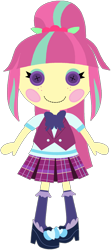 Size: 1024x2309 | Tagged: safe, artist:ra1nb0wk1tty, character:sour sweet, equestria girls:friendship games, g4, my little pony: equestria girls, my little pony:equestria girls, button eyes, crossover, cute, doll, female, lalaloopsy, simple background, solo, sourbetes, toy, transparent background