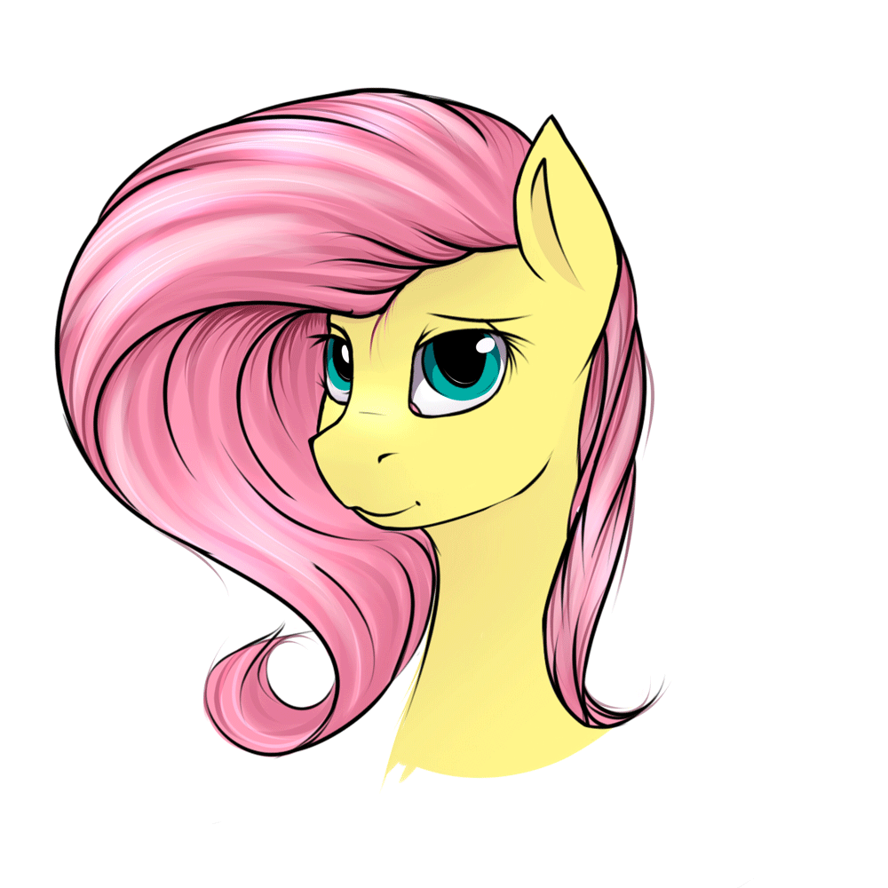 Size: 1000x1000 | Tagged: safe, artist:chapaevv, character:fluttershy, animated, blinking, blushing, bust, cute, ear twitch, female, gif, heart, looking at you, monochrome, playful, portrait, shyabetes, simple background, smiling, solo, tongue out, white background