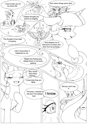Size: 3490x4967 | Tagged: safe, artist:longinius, character:king sombra, character:princess celestia, character:queen chrysalis, character:twilight sparkle, character:twilight sparkle (alicorn), species:alicorn, species:changeling, species:pony, species:unicorn, comic:the best night ever, ship:twilestia, absurd resolution, comic, feels, female, lesbian, shipping