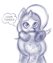 Size: 1200x1440 | Tagged: safe, artist:fauxsquared, character:trixie, species:pony, species:unicorn, ask, clothing, cute, dialogue, diatrixes, female, hat, hiding, looking at you, monochrome, solo, trixie is magic, trixie's hat, tumblr