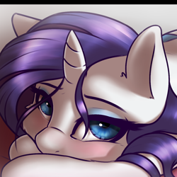 Size: 1044x1044 | Tagged: safe, artist:captainpudgemuffin, character:rarity, species:pony, species:unicorn, bedroom eyes, captainpudgemuffin is trying to murder us, close-up, cute, female, looking at you, raribetes, solo, sweet dreams fuel, weapons-grade cute