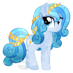 Size: 500x505 | Tagged: safe, artist:tambelon, oc, oc only, oc:diamond dove, species:crystal pony, species:pony, g4, crystal pony oc, female, looking at you, mare, simple background, solo, three quarter view, transparent background, watermark