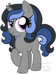 Size: 525x687 | Tagged: safe, artist:tambelon, oc, oc only, oc:princess penumbra, parent:good king sombra, parent:king sombra, parent:princess celestia, parents:celestibra, species:pony, species:unicorn, female, filly, next generation, offspring, royalty, solo