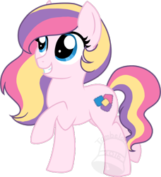 Size: 638x700 | Tagged: safe, artist:tambelon, oc, oc only, oc:quiltwork, species:earth pony, species:pony, female, mare, solo, watermark