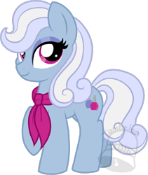 Size: 590x700 | Tagged: safe, artist:tambelon, oc, oc only, oc:trendy fad, parent:hoity toity, parent:photo finish, parents:photoity, species:earth pony, species:pony, female, mare, offspring, solo, watermark