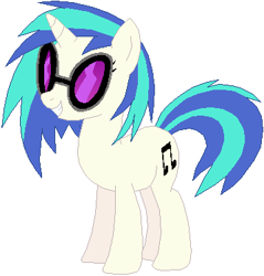 Size: 358x375 | Tagged: safe, artist:ra1nb0wk1tty, character:dj pon-3, character:vinyl scratch, female, simple background, solo, white background