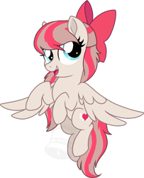 Size: 729x900 | Tagged: safe, artist:tambelon, character:angel wings, species:pegasus, species:pony, female, flying, mare, open mouth, simple background, smiling, solo, spread wings, transparent background, watermark, wings