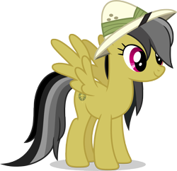 Size: 7000x6783 | Tagged: safe, artist:luckreza8, character:daring do, species:pegasus, species:pony, .svg available, absurd resolution, clothing, female, hat, mare, simple background, smiling, solo, transparent background, vector
